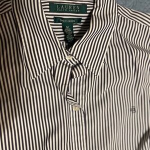 Lauren Ralph Lauren Men's Shirt with Black and White Stripes